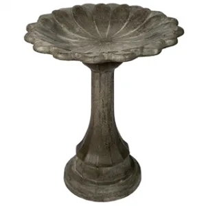 1120 BIRD BATH - LAMPOST BASE, SUNFLOWER TOP
