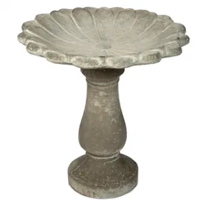 1122 BIRD BATH - PLAIN BASE, SUNFLOWER TOP